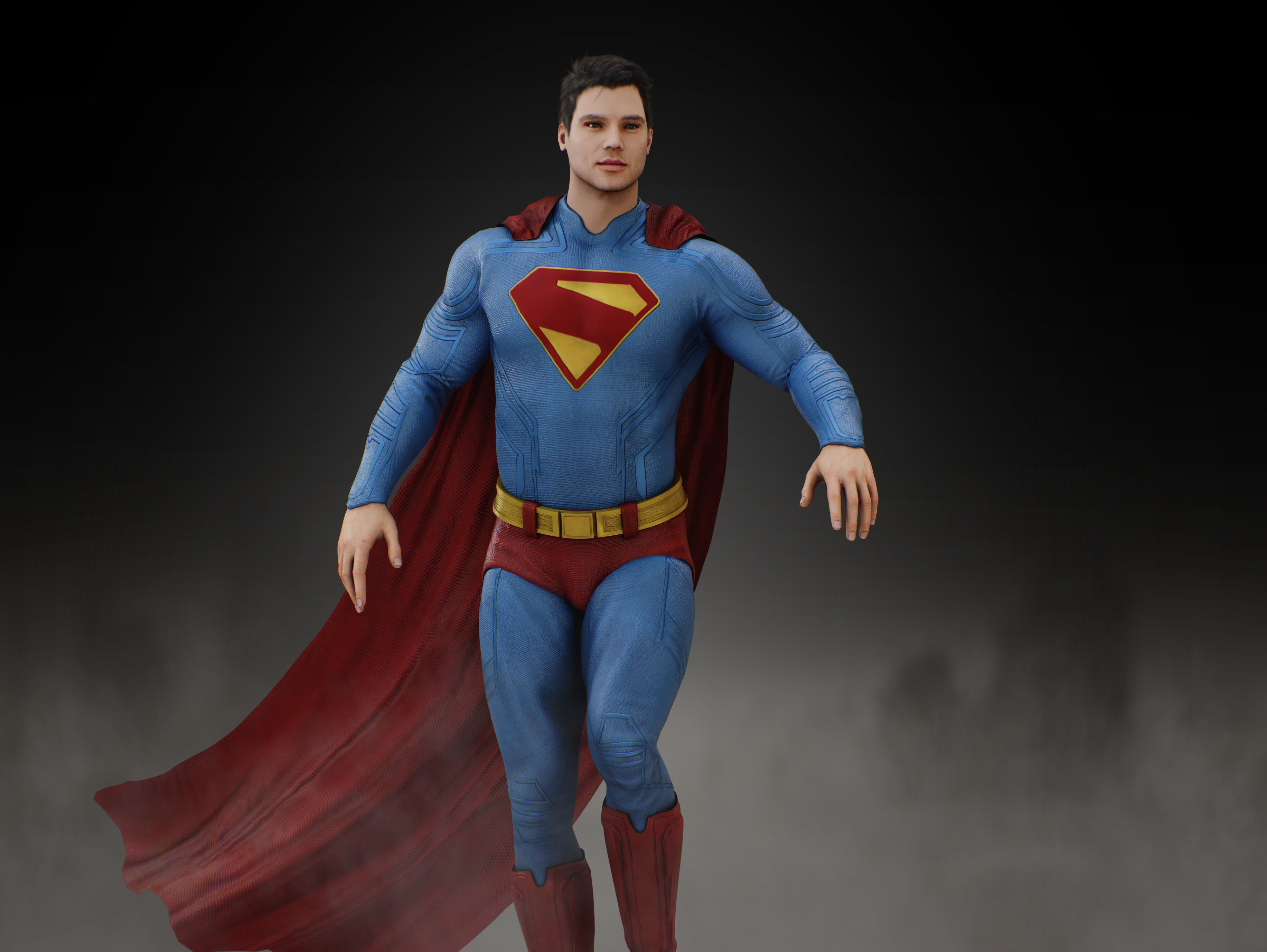Superman 2025 Low-poly 3D model_10