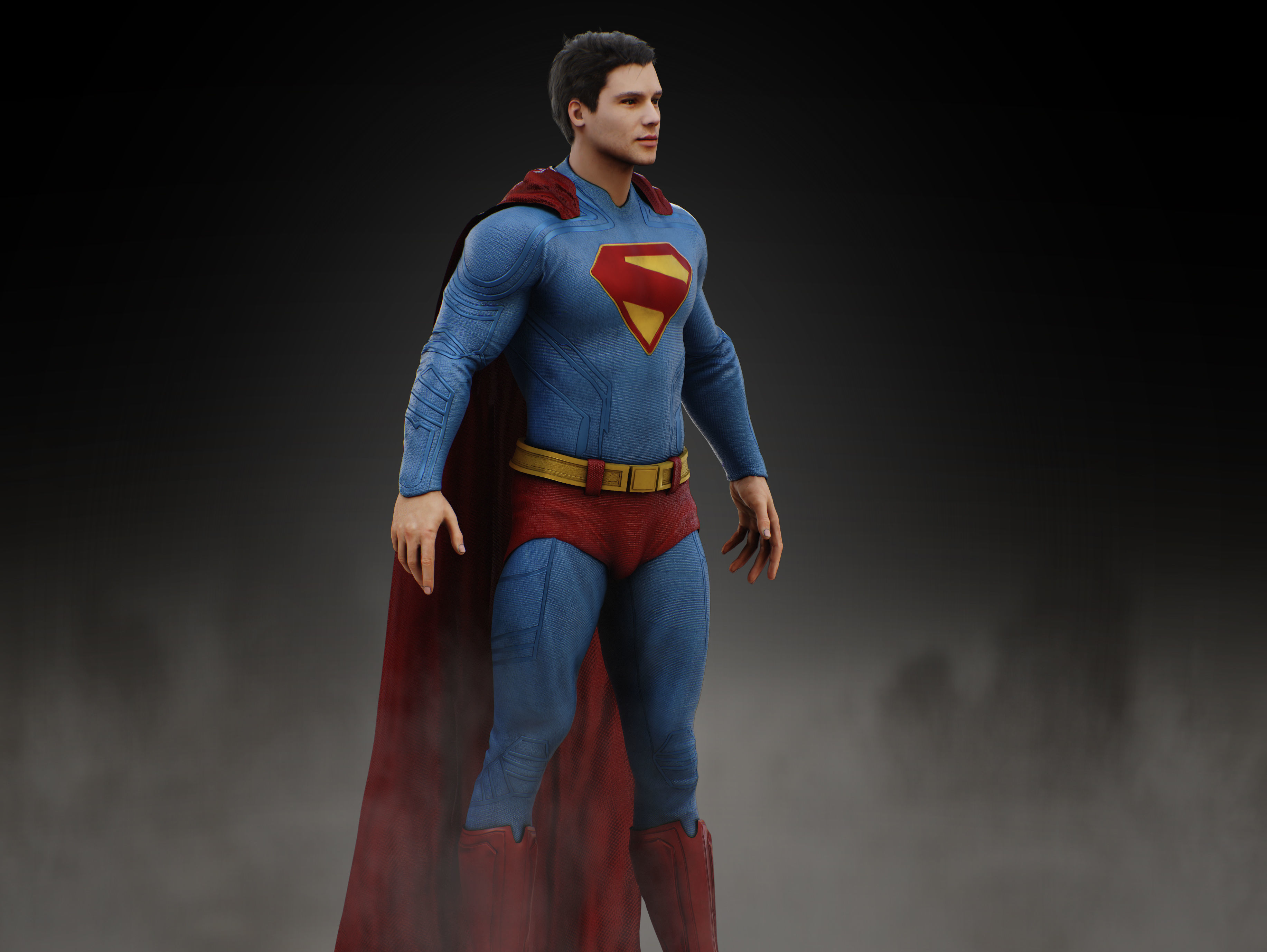 Superman 2025 Low-poly 3D model_7