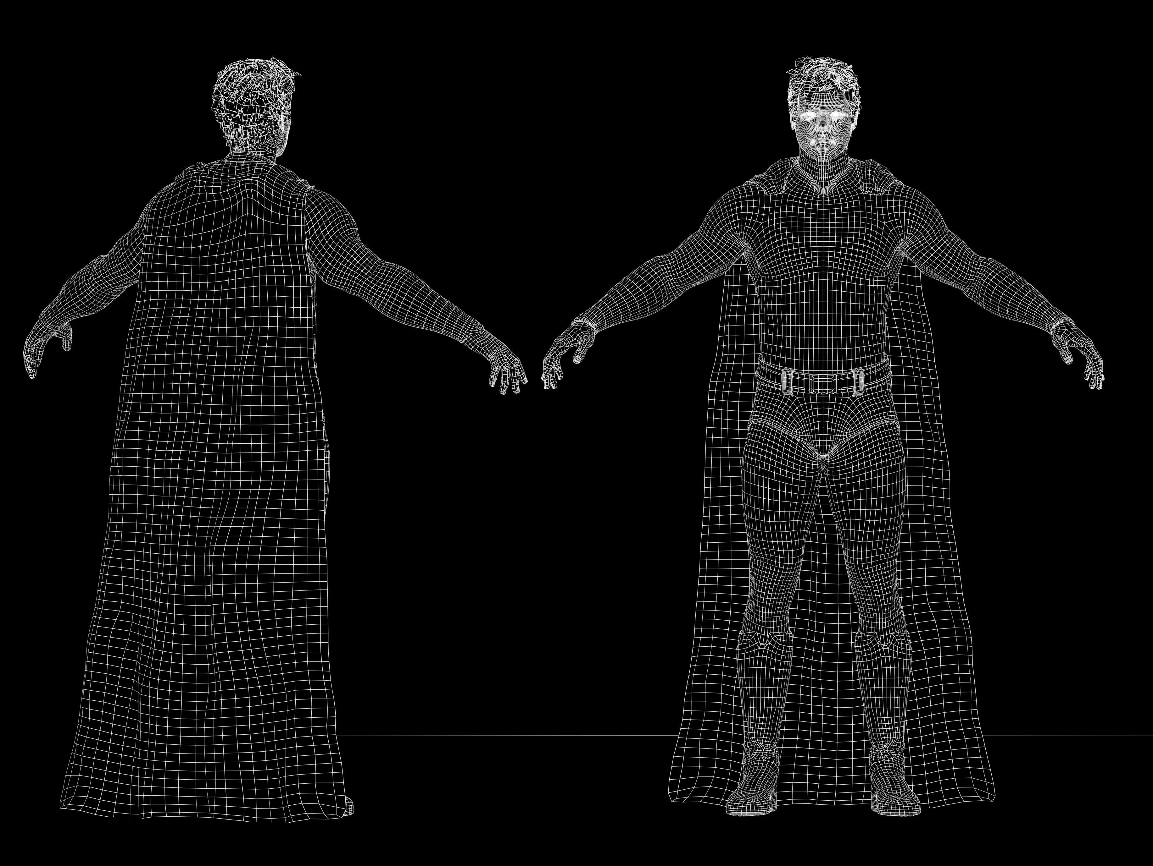 Superman 2025 Low-poly 3D model_11
