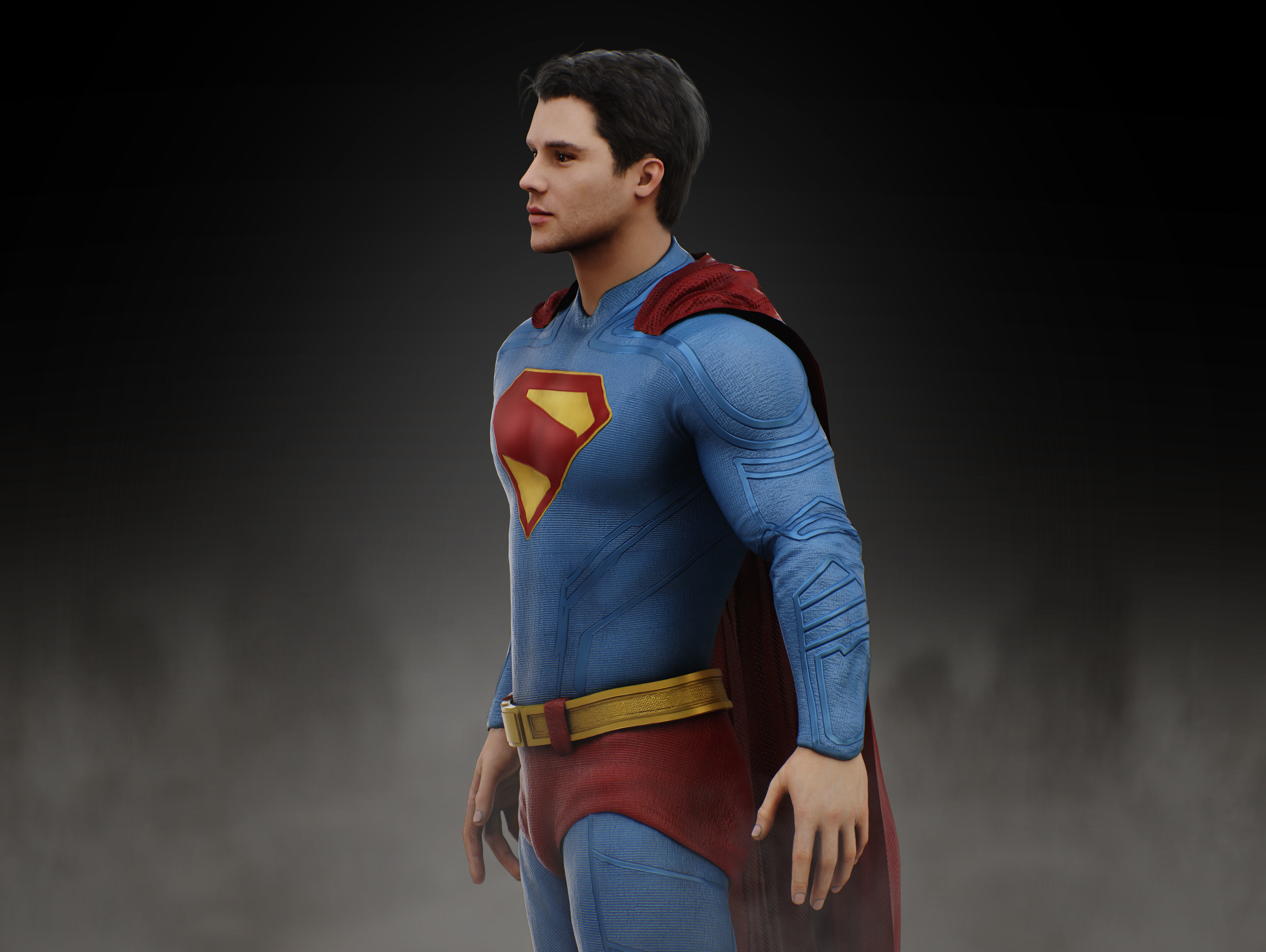 Superman 2025 Low-poly 3D model_5