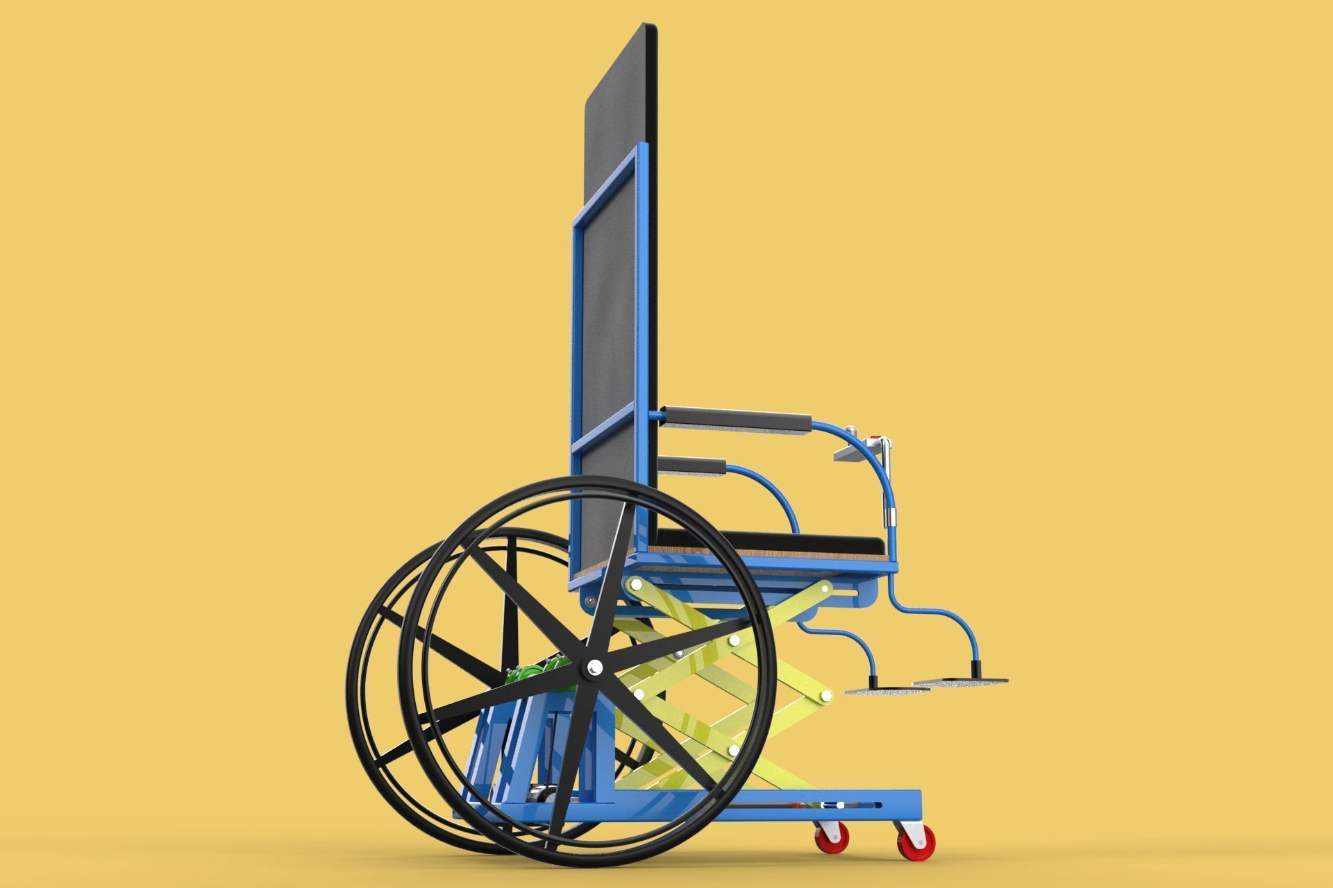 ELEVATING POWER ELECTRIC WHEELCHAIR ADJUSTABLE HEIGHT STANDING 3D model_15