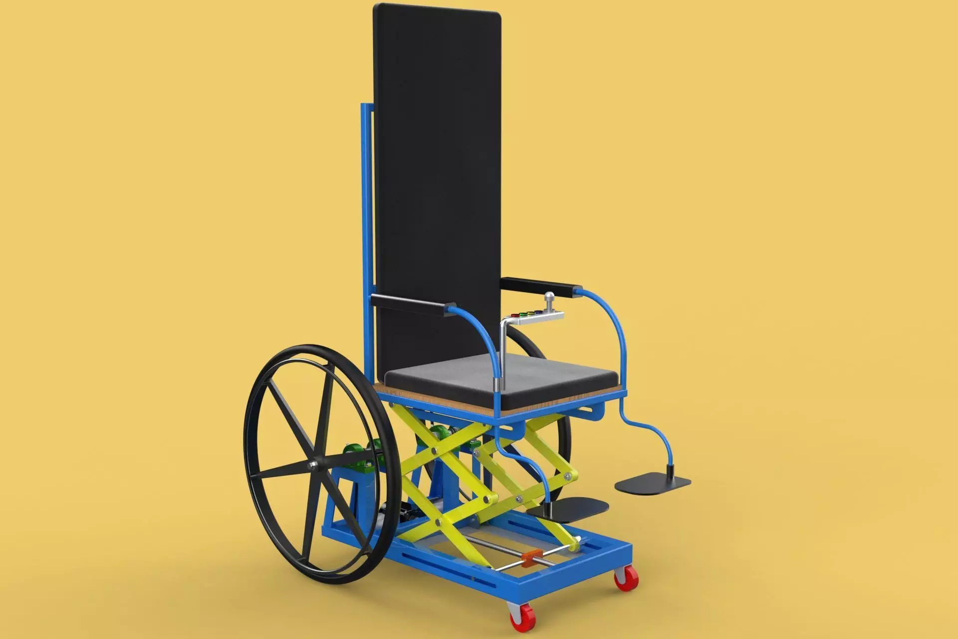 ELEVATING POWER ELECTRIC WHEELCHAIR ADJUSTABLE HEIGHT STANDING 3D model_0