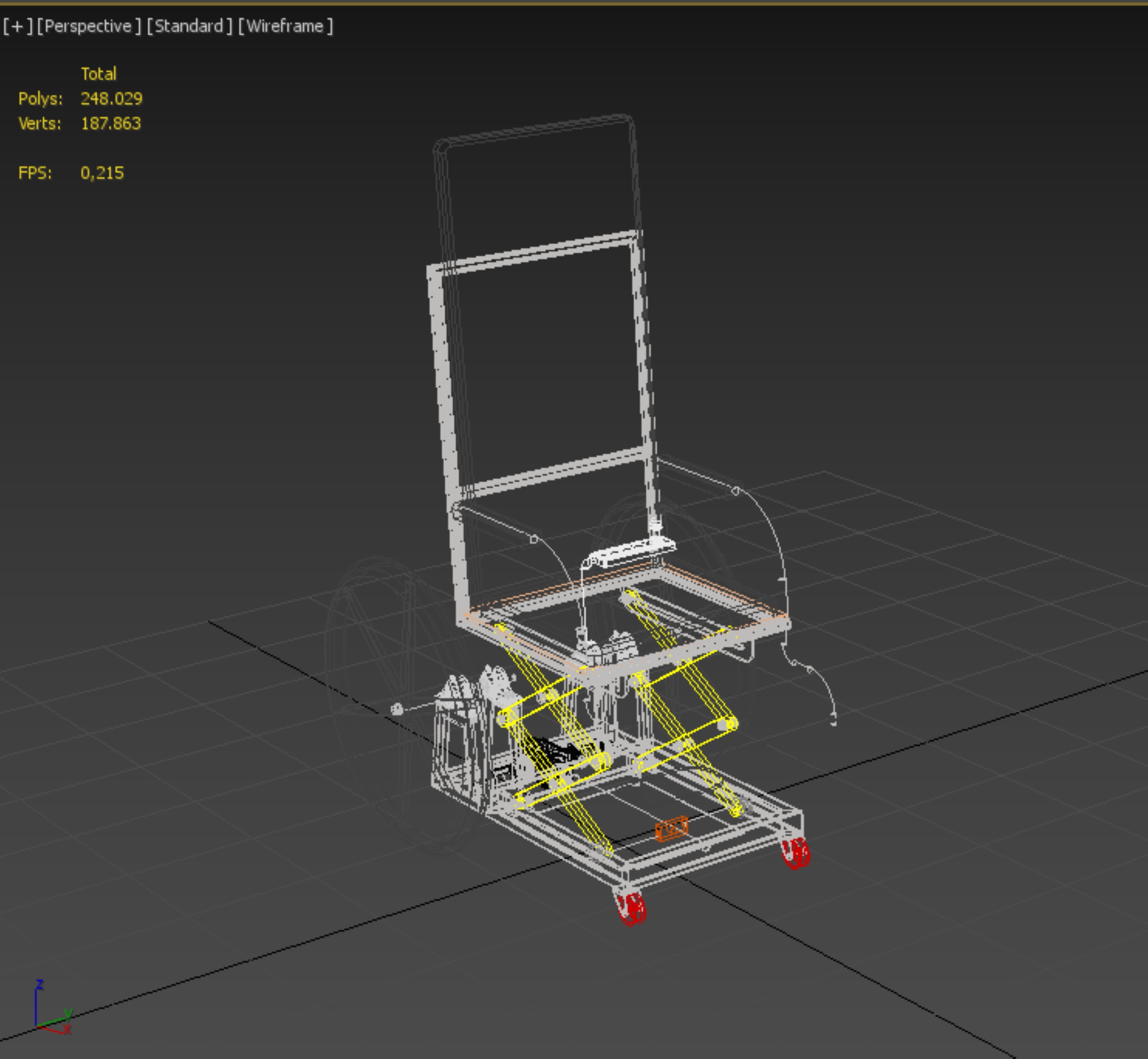 ELEVATING POWER ELECTRIC WHEELCHAIR ADJUSTABLE HEIGHT STANDING 3D model_27