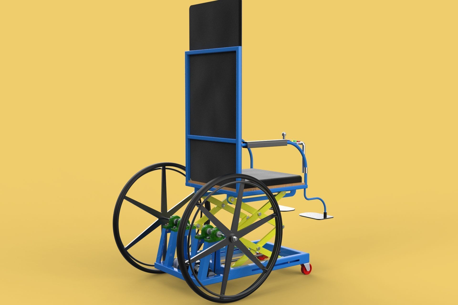 ELEVATING POWER ELECTRIC WHEELCHAIR ADJUSTABLE HEIGHT STANDING 3D model_10