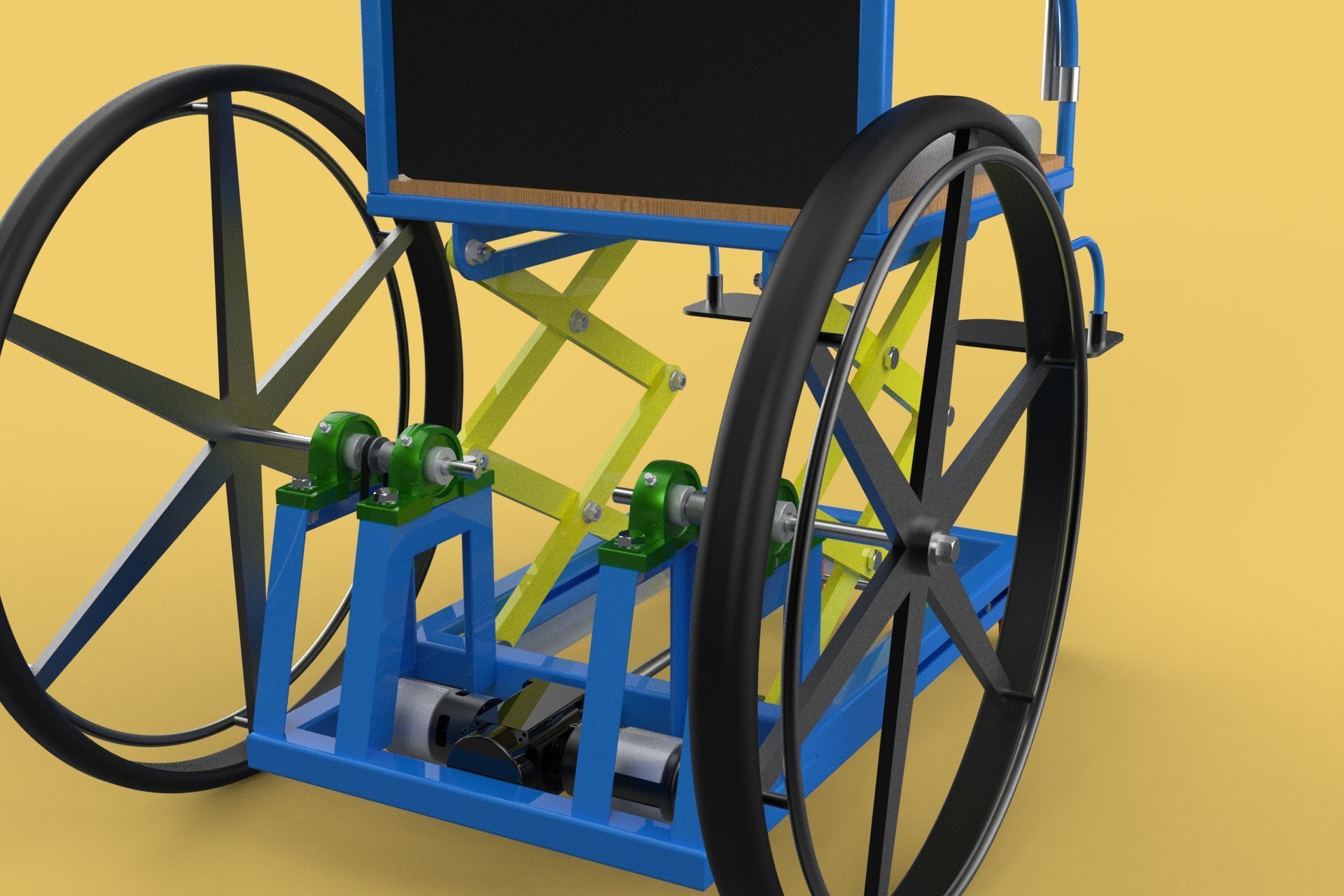 ELEVATING POWER ELECTRIC WHEELCHAIR ADJUSTABLE HEIGHT STANDING 3D model_18