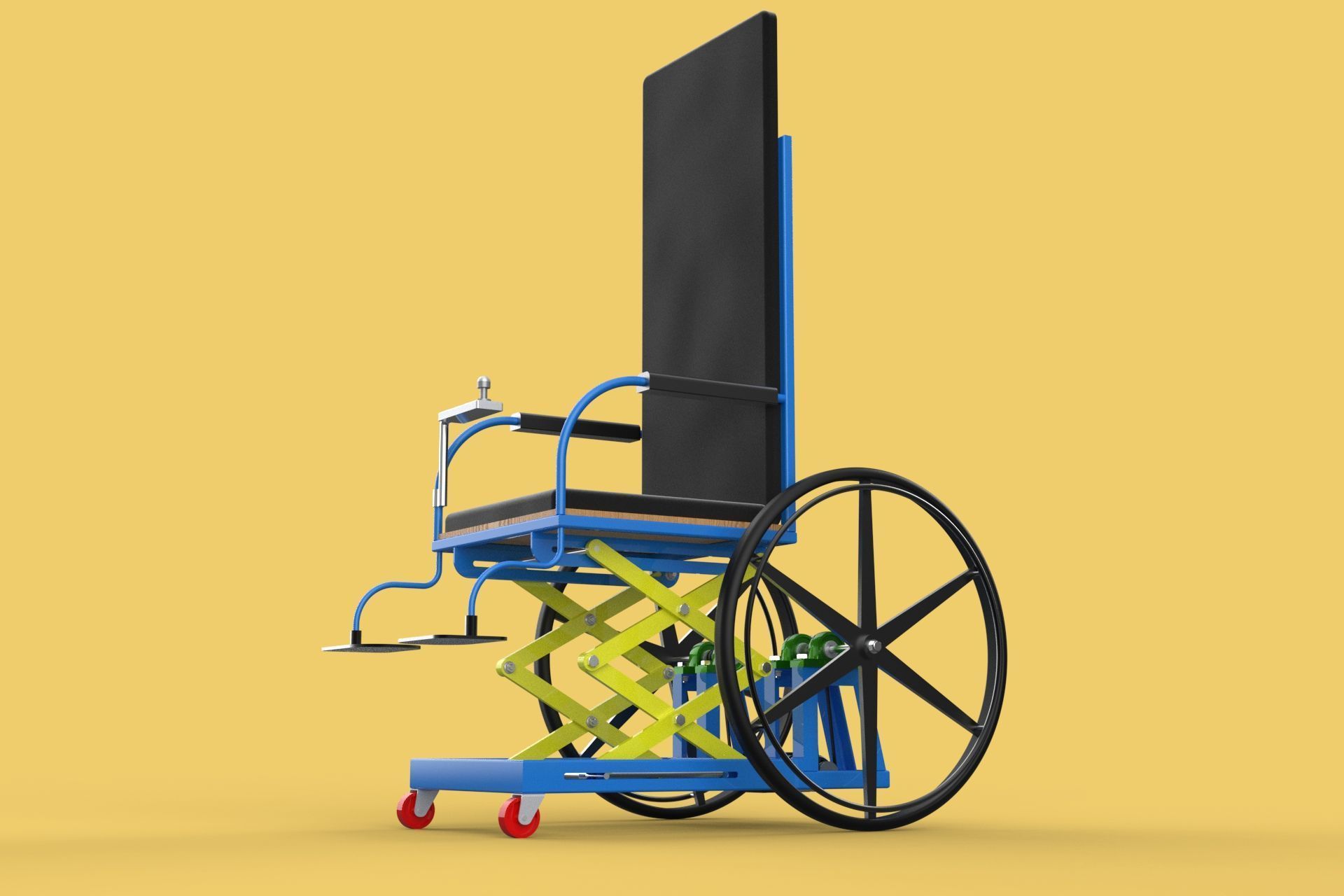 ELEVATING POWER ELECTRIC WHEELCHAIR ADJUSTABLE HEIGHT STANDING 3D model_11