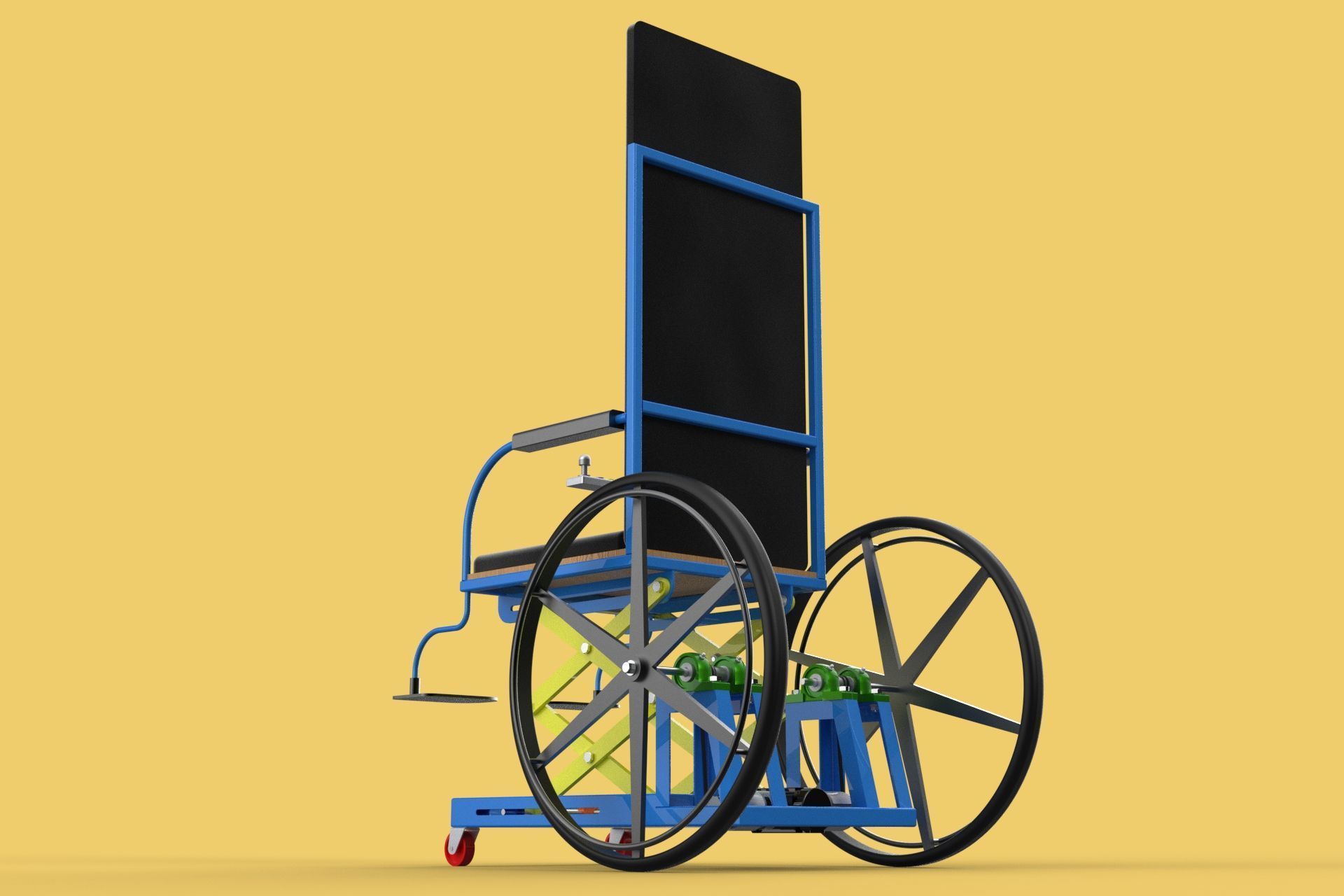 ELEVATING POWER ELECTRIC WHEELCHAIR ADJUSTABLE HEIGHT STANDING 3D model_14
