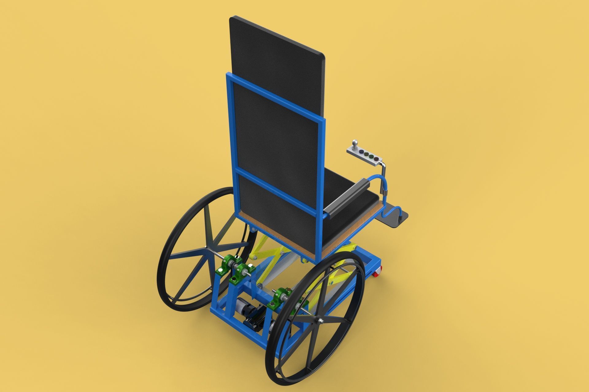 ELEVATING POWER ELECTRIC WHEELCHAIR ADJUSTABLE HEIGHT STANDING 3D model_6