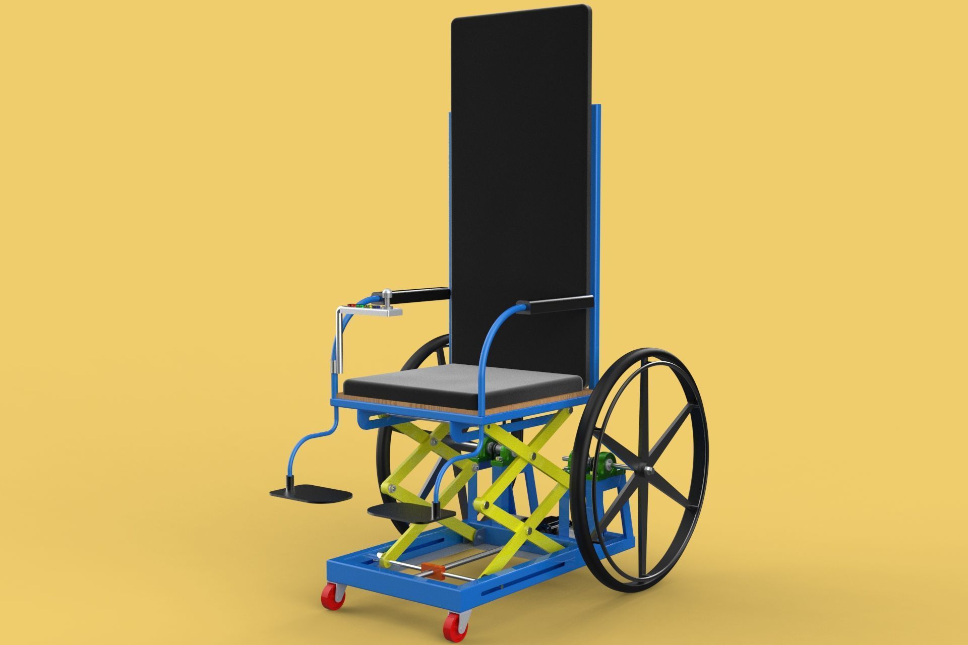 ELEVATING POWER ELECTRIC WHEELCHAIR ADJUSTABLE HEIGHT STANDING 3D model_8