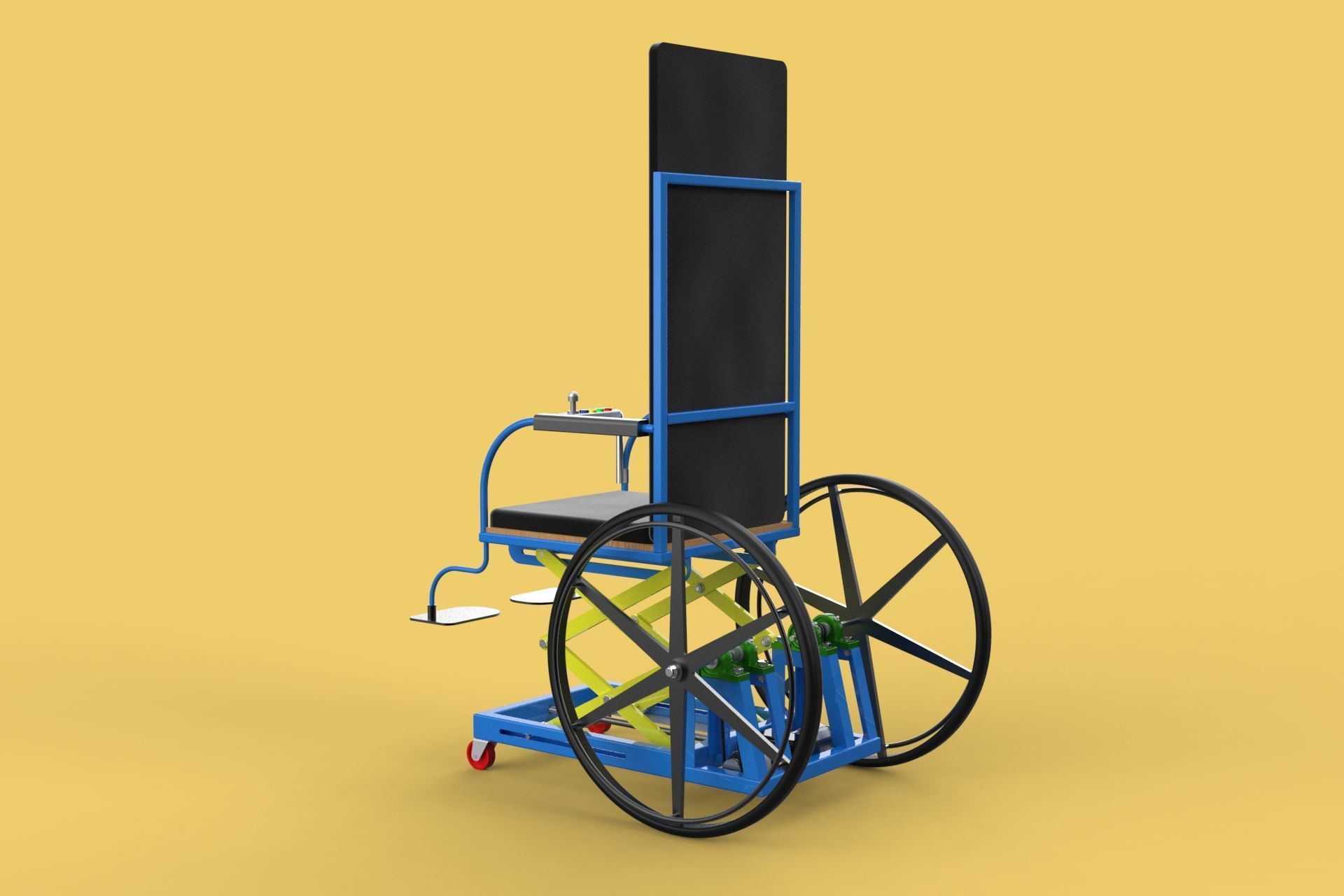 ELEVATING POWER ELECTRIC WHEELCHAIR ADJUSTABLE HEIGHT STANDING 3D model_9