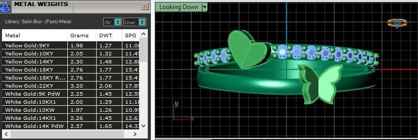 Minimal butterfly and Heart diamond ring 148-MW 3D print model_11