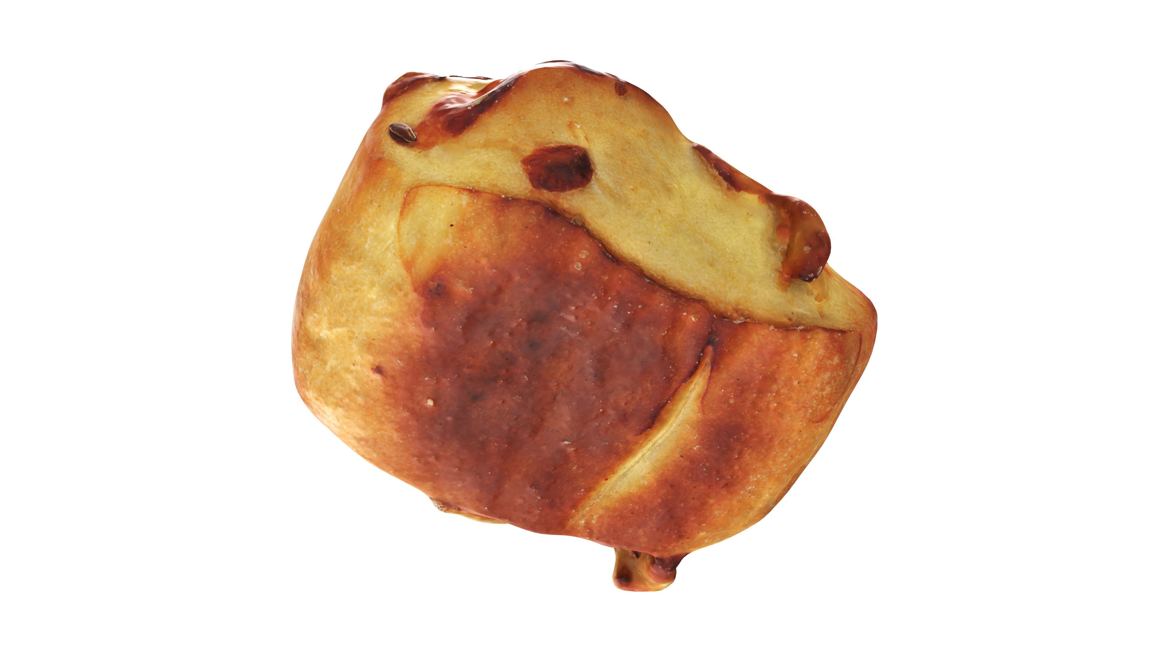 Mini-bun with cheese and cumin seeds 3D model_5