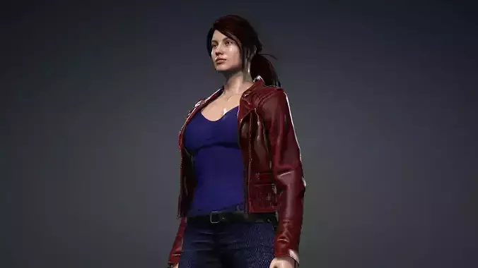 Claire Redfield Low-poly 3D model