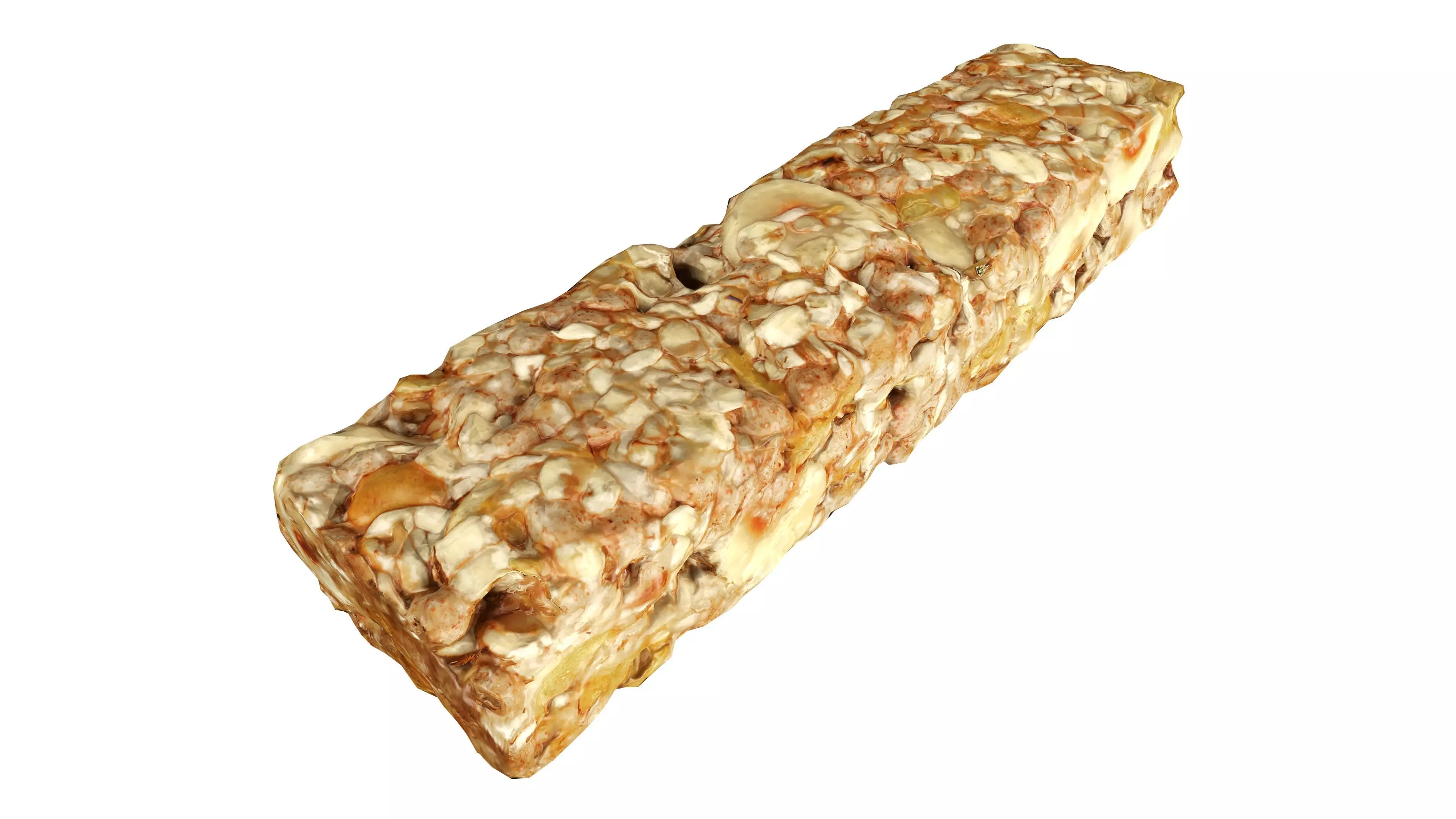 Musli granola bar without wrapping 3D model_0