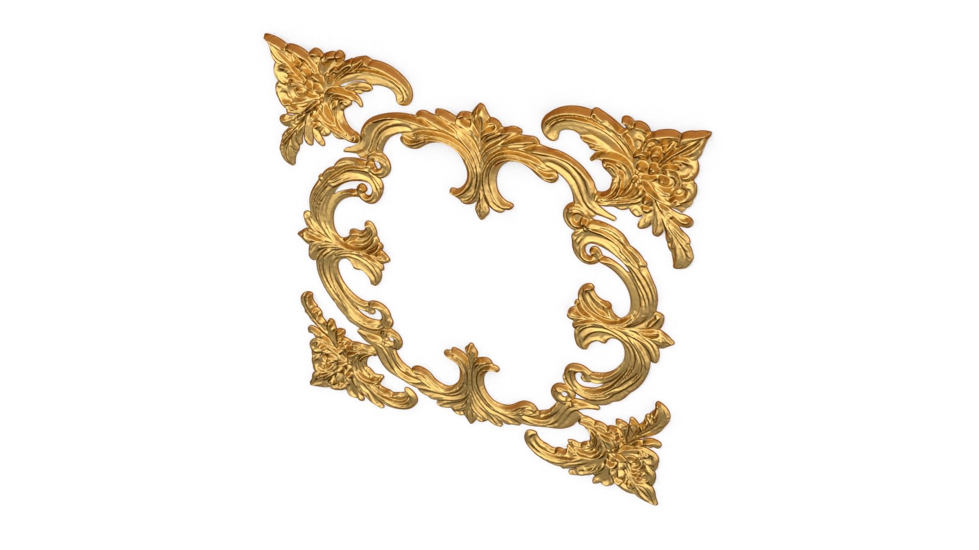 Classic decor ornament carved 59 3D model_3
