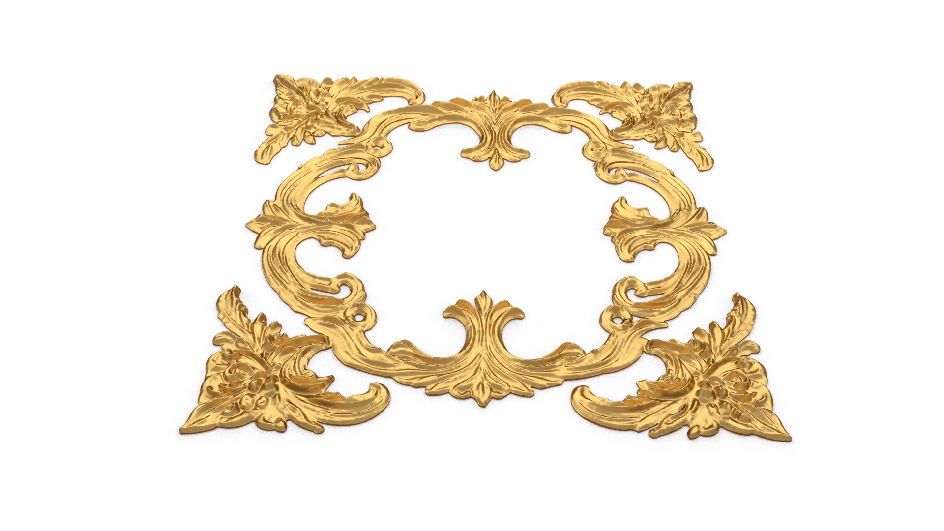 Classic decor ornament carved 59 3D model_4