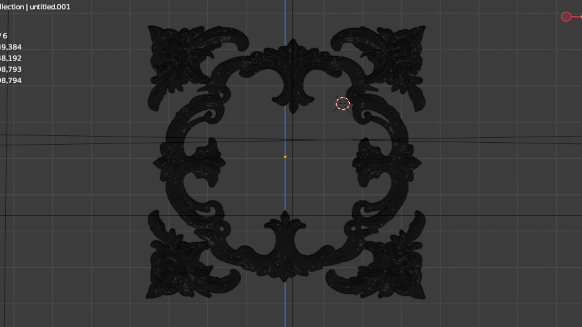 Classic decor ornament carved 59 3D model_5