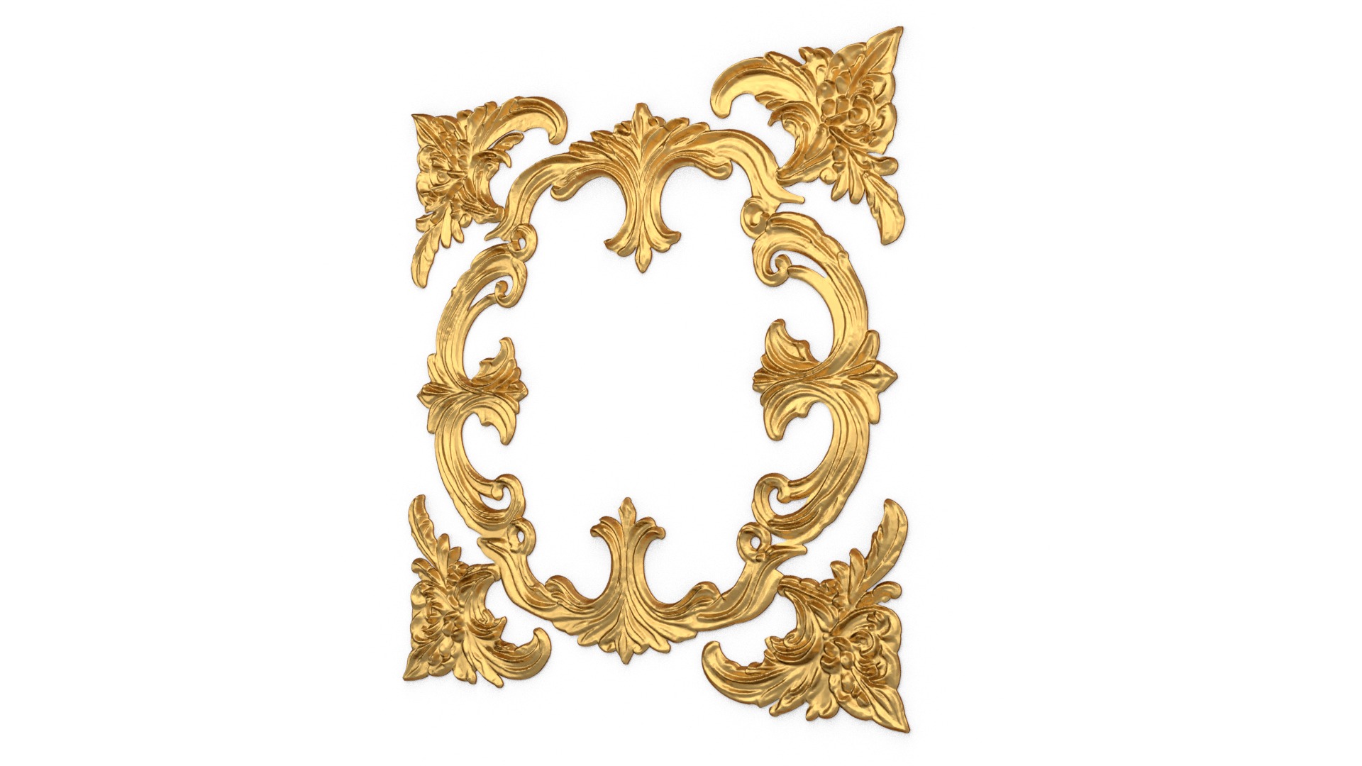 Classic decor ornament carved 59 3D model_1