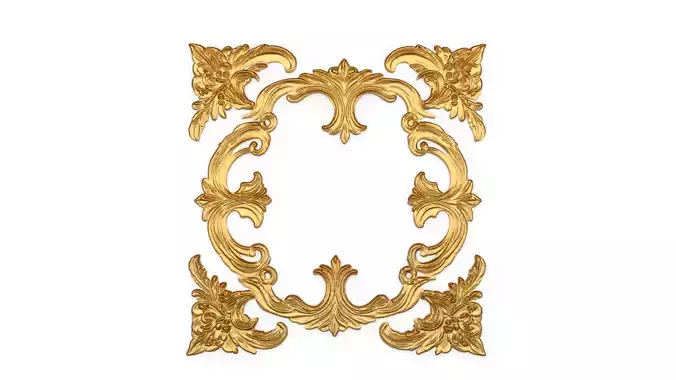 Classic decor ornament carved 59 3D model