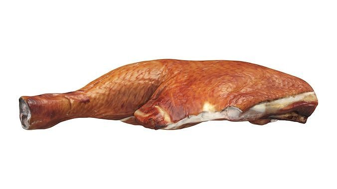 Smoked chicken leg 3D model 7