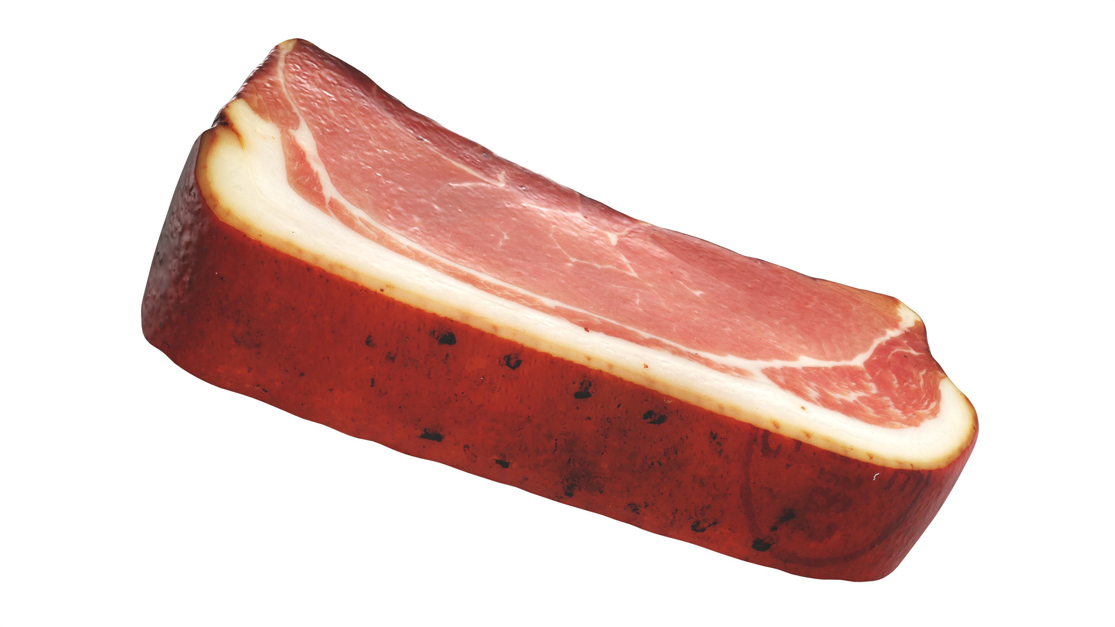 Smoked ham piece 3D model_3