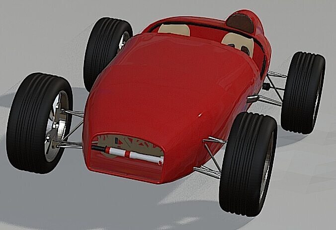 1959 Troy Roadster - High Poly 3D Model 3D model