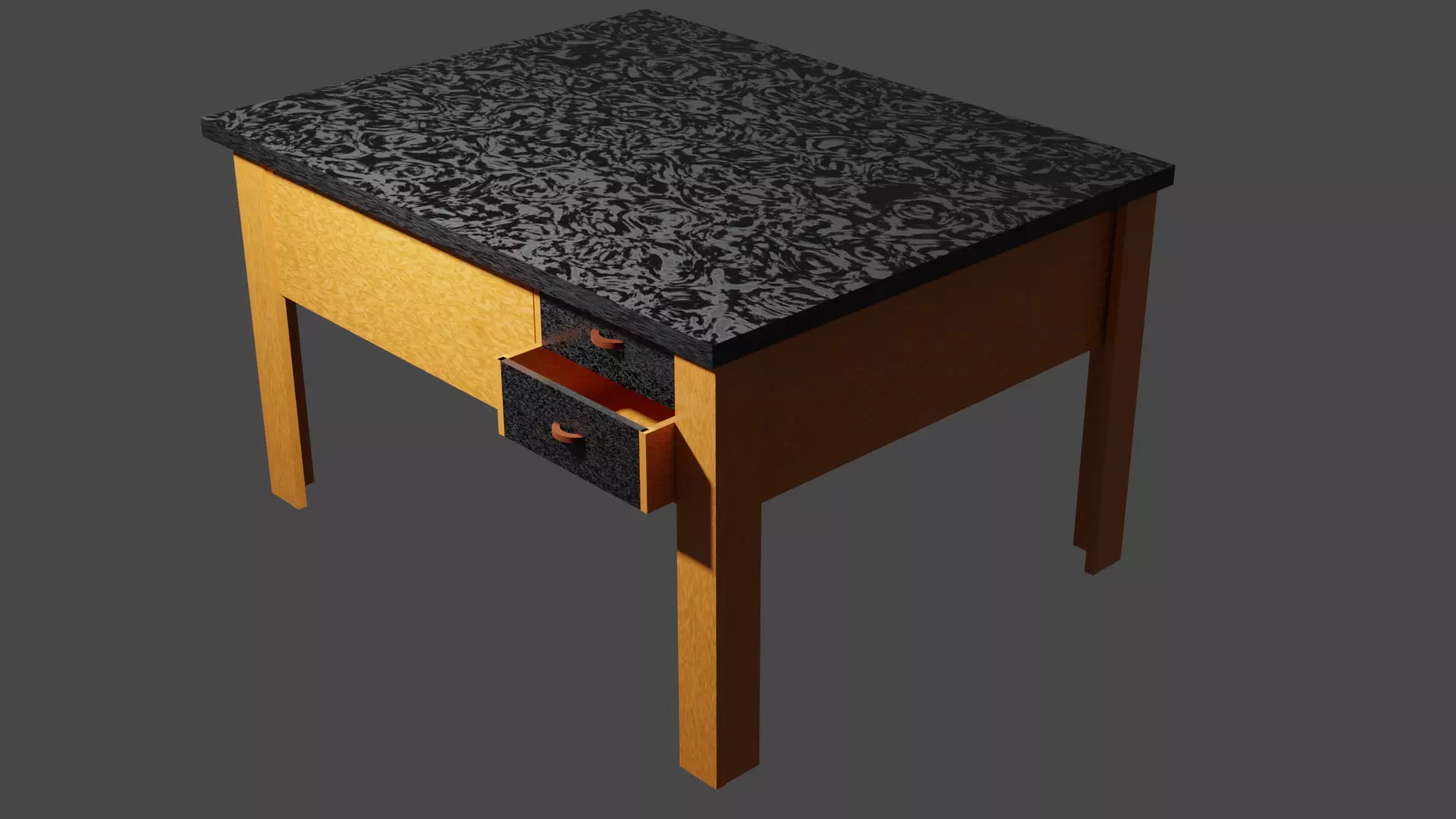Simple Office Desk Free 3D model_0