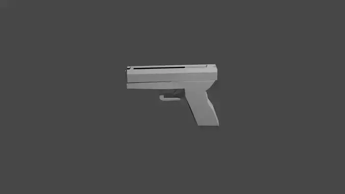 3D Low-poly Glock Pistol