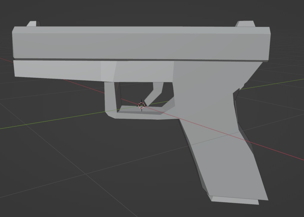 3D Low-poly Glock Pistol Low-poly 3D model_1