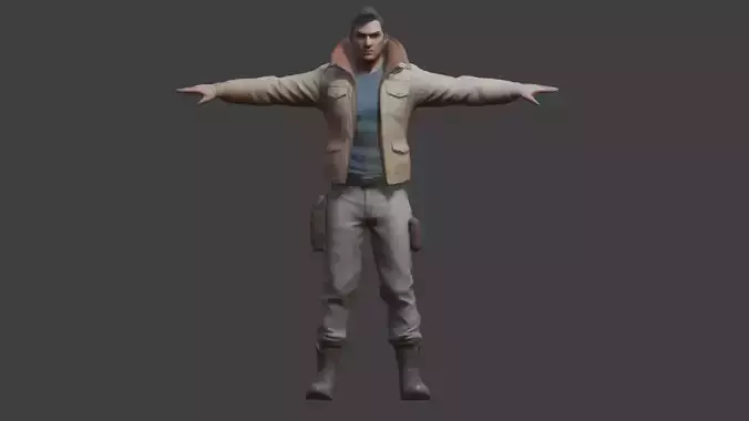 Man character AAA game