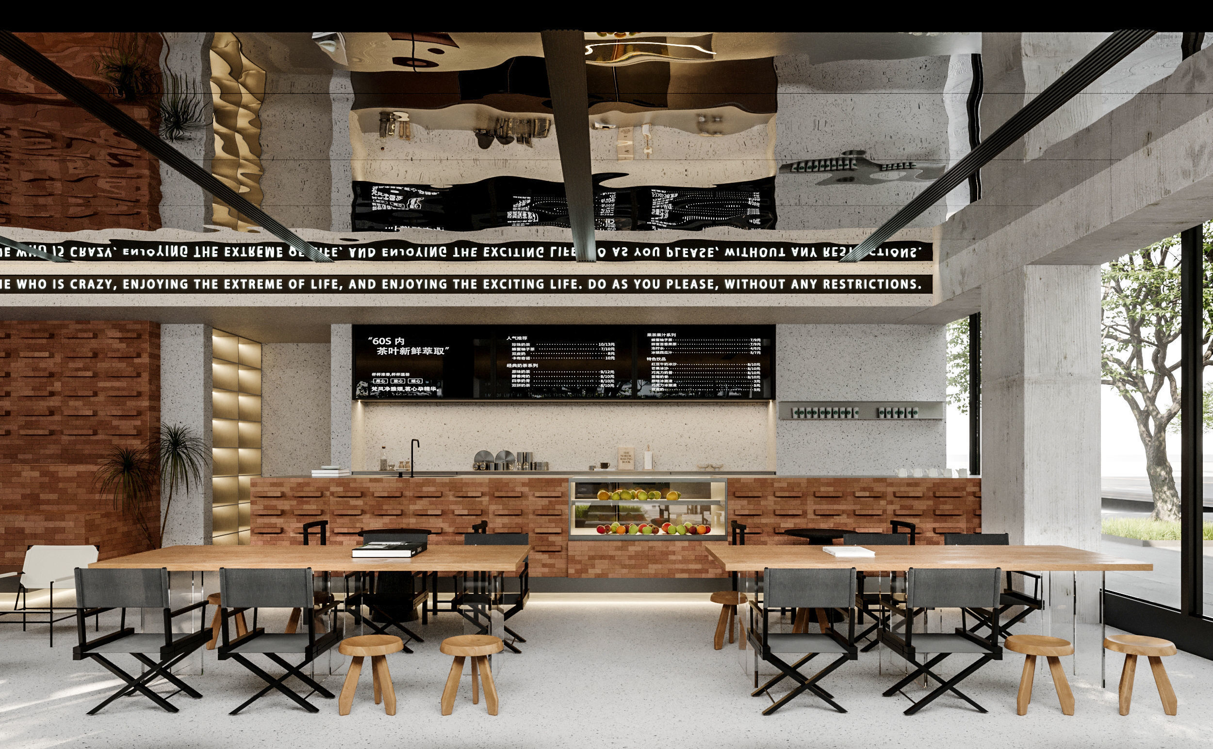     restaurant cafe  interior   3D model_4