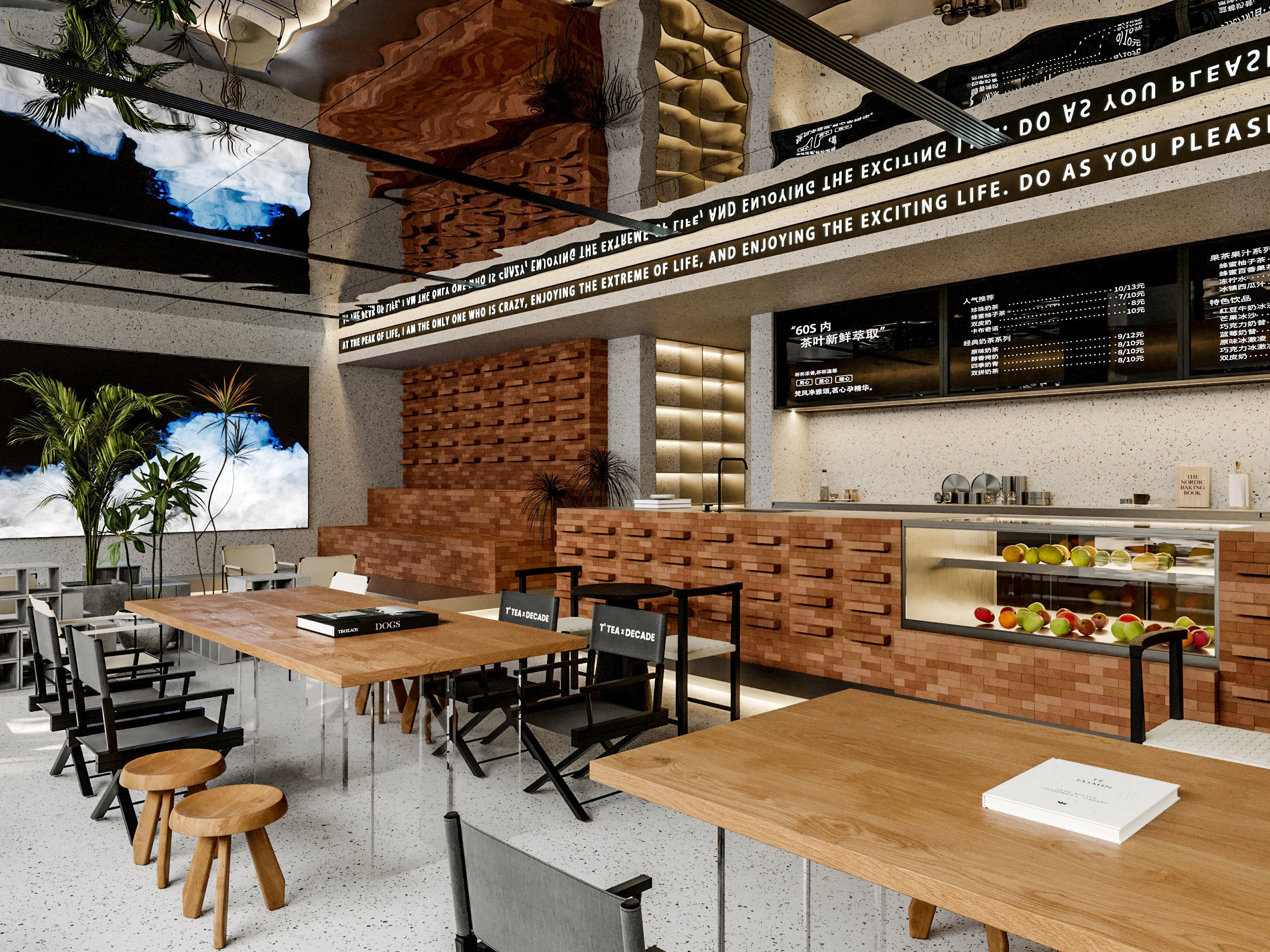     restaurant cafe  interior   3D model_1