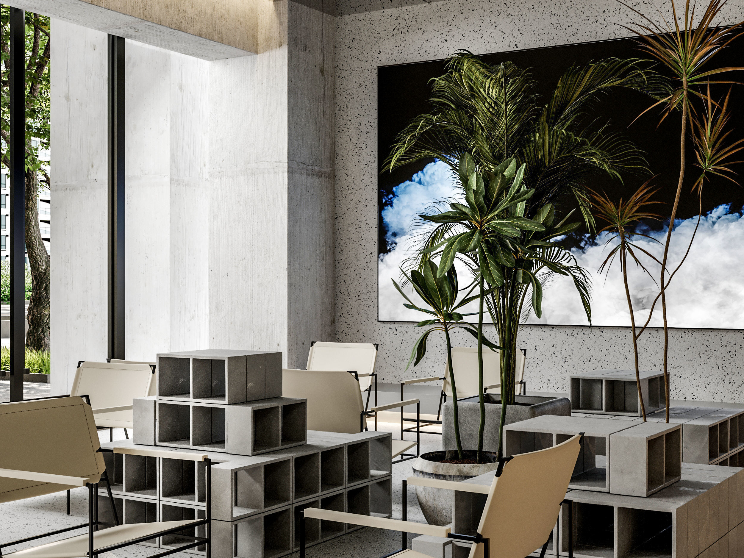     restaurant cafe  interior   3D model_7