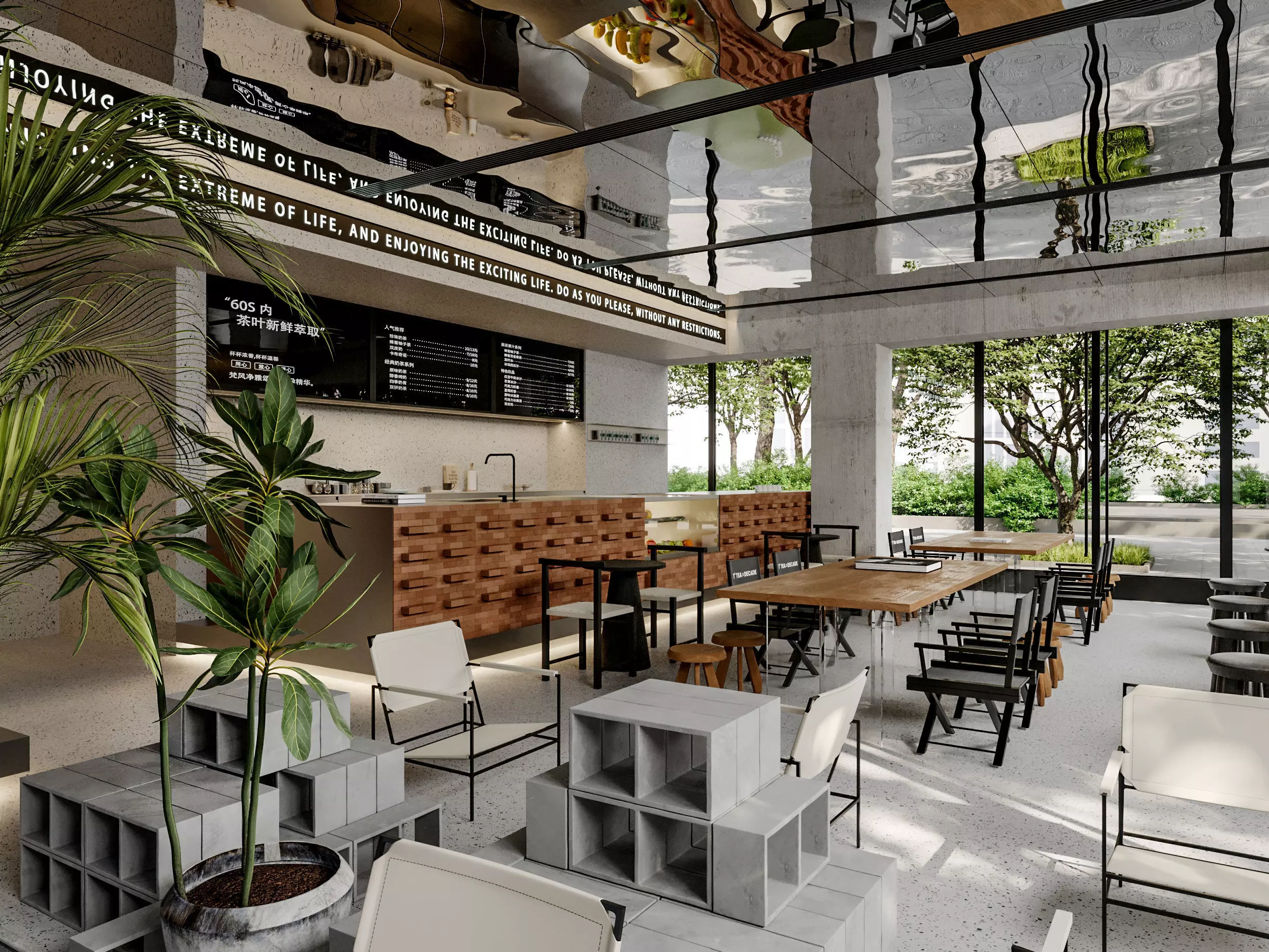     restaurant cafe  interior   3D model_0