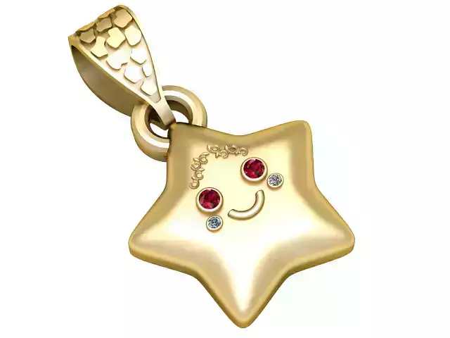 CUTE STAR PENDANT 3D PRINTABLE MODEL 