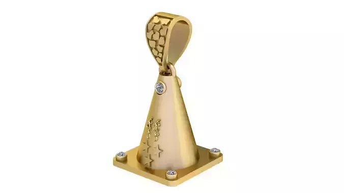 TRAFFIC CONE PENDANT 3D PRINTABLE MODEL  3D print model