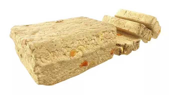 Sunflower seed Khalva 3D model 3
