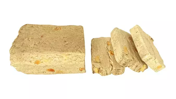 Sunflower seed Khalva 3D model 2