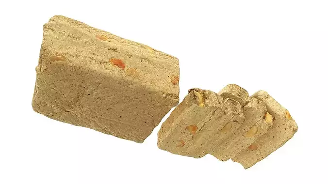 Sunflower seed Khalva 3D model 4