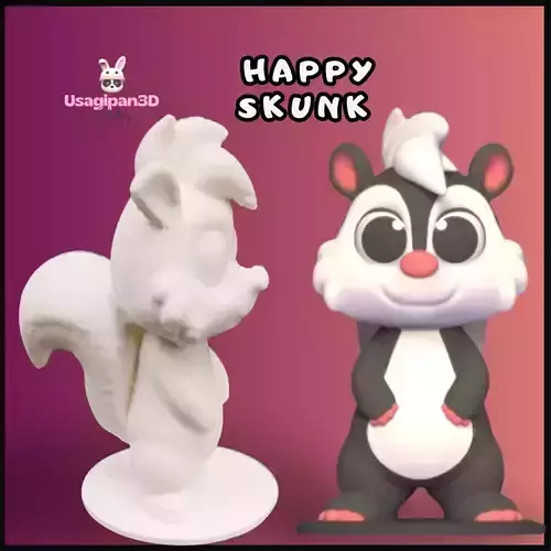 Happy Skunk 3D print model