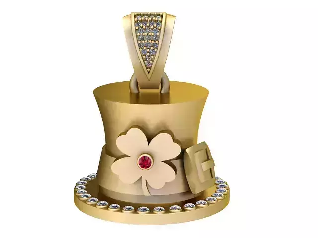 FLOWER DESIGN HAT PENDANT 3D PRINTABLE MODEL 