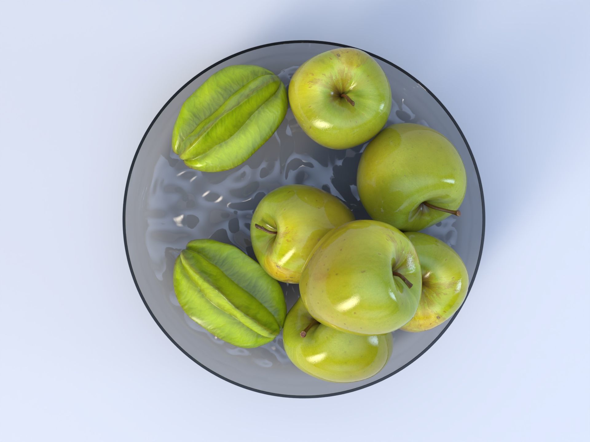 Realistic apple with leaf Low-poly  Low-poly 3D model_5