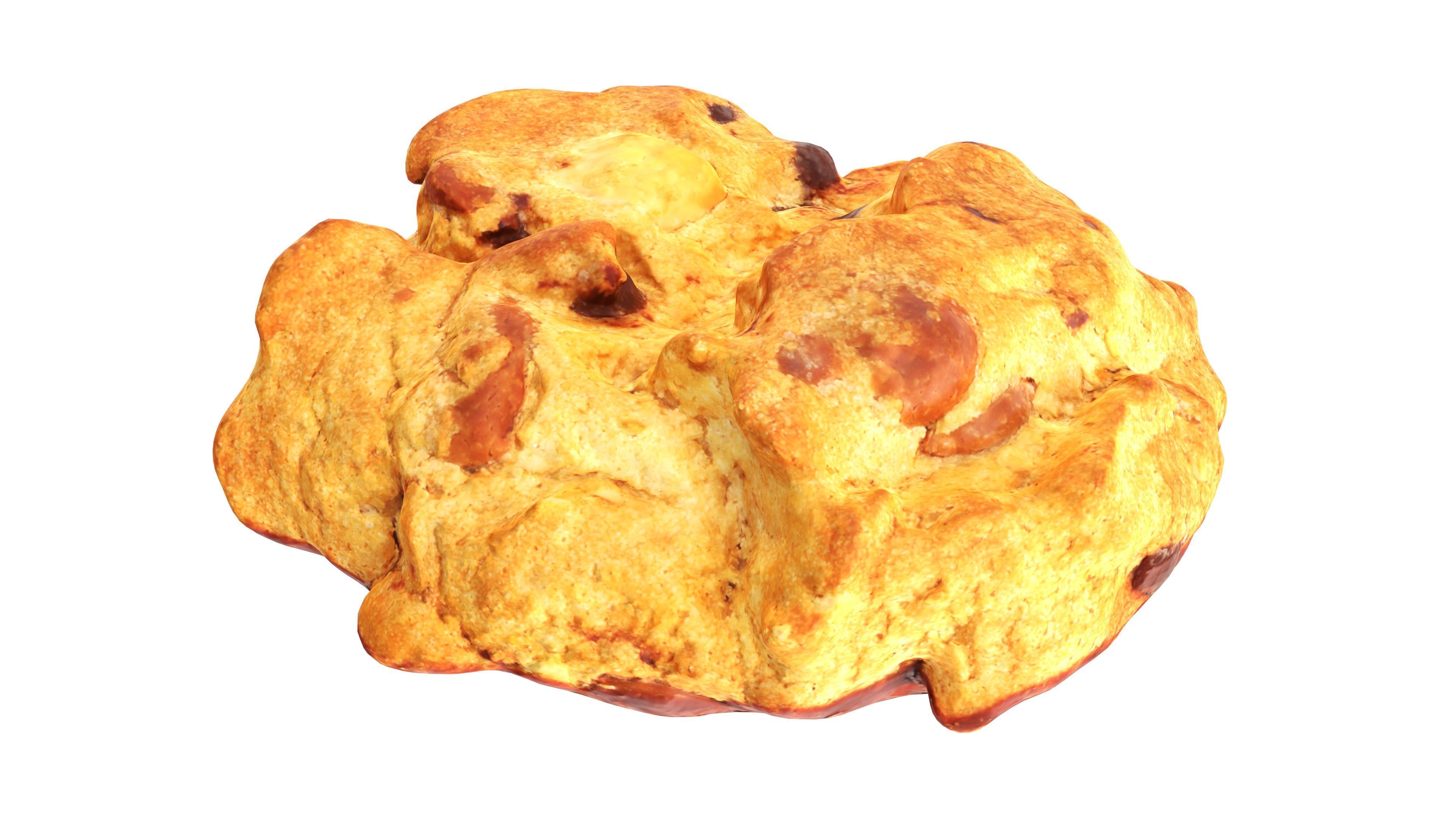 Triple choko cookie 01 3D model_3