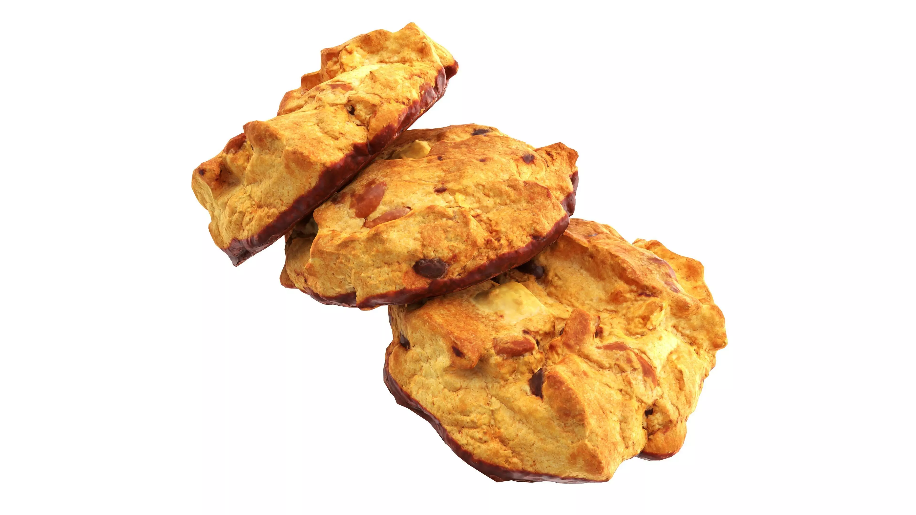 Triple choko cookie 01 3D model_0