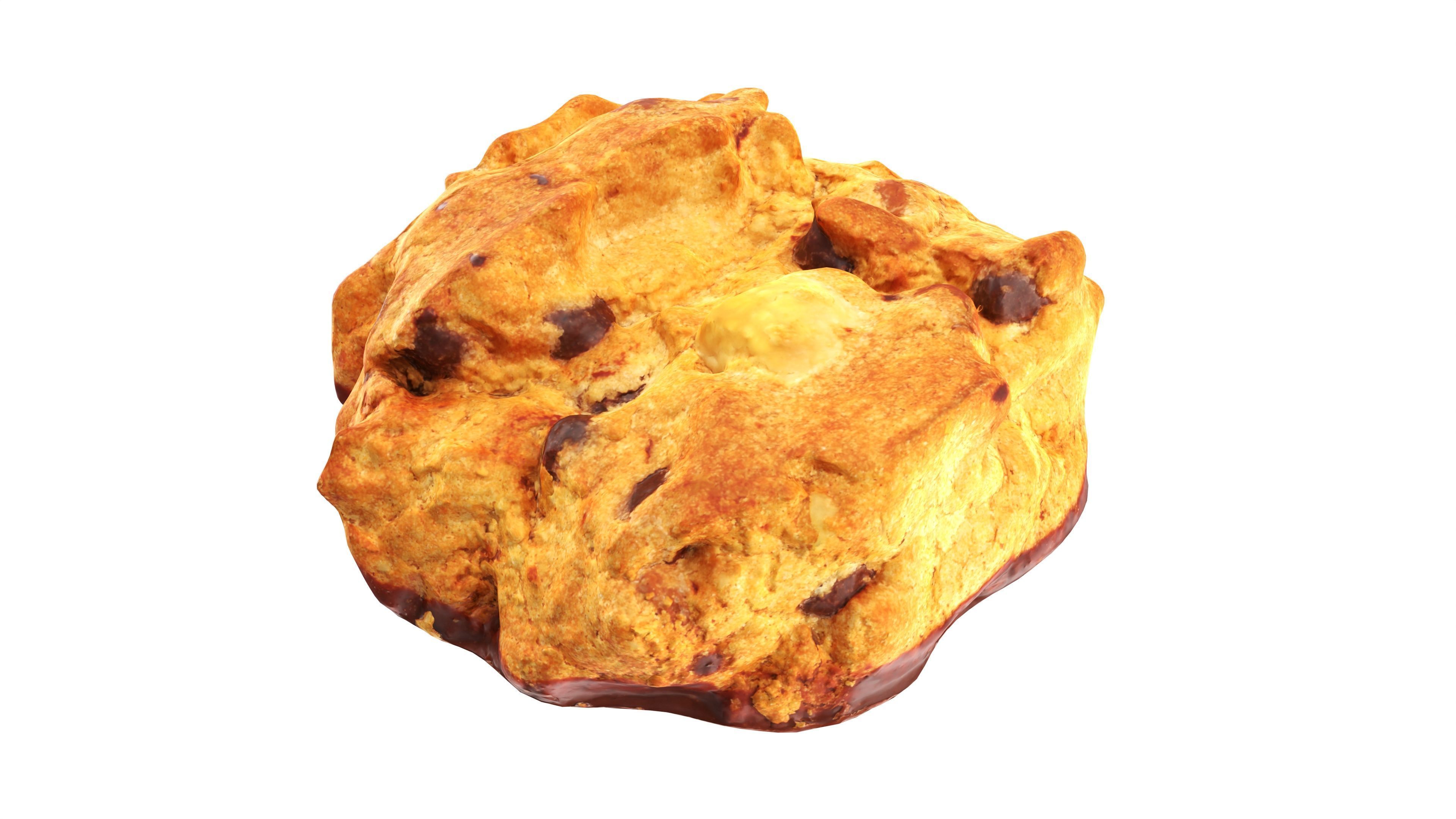 Triple choko cookie 01 3D model_1