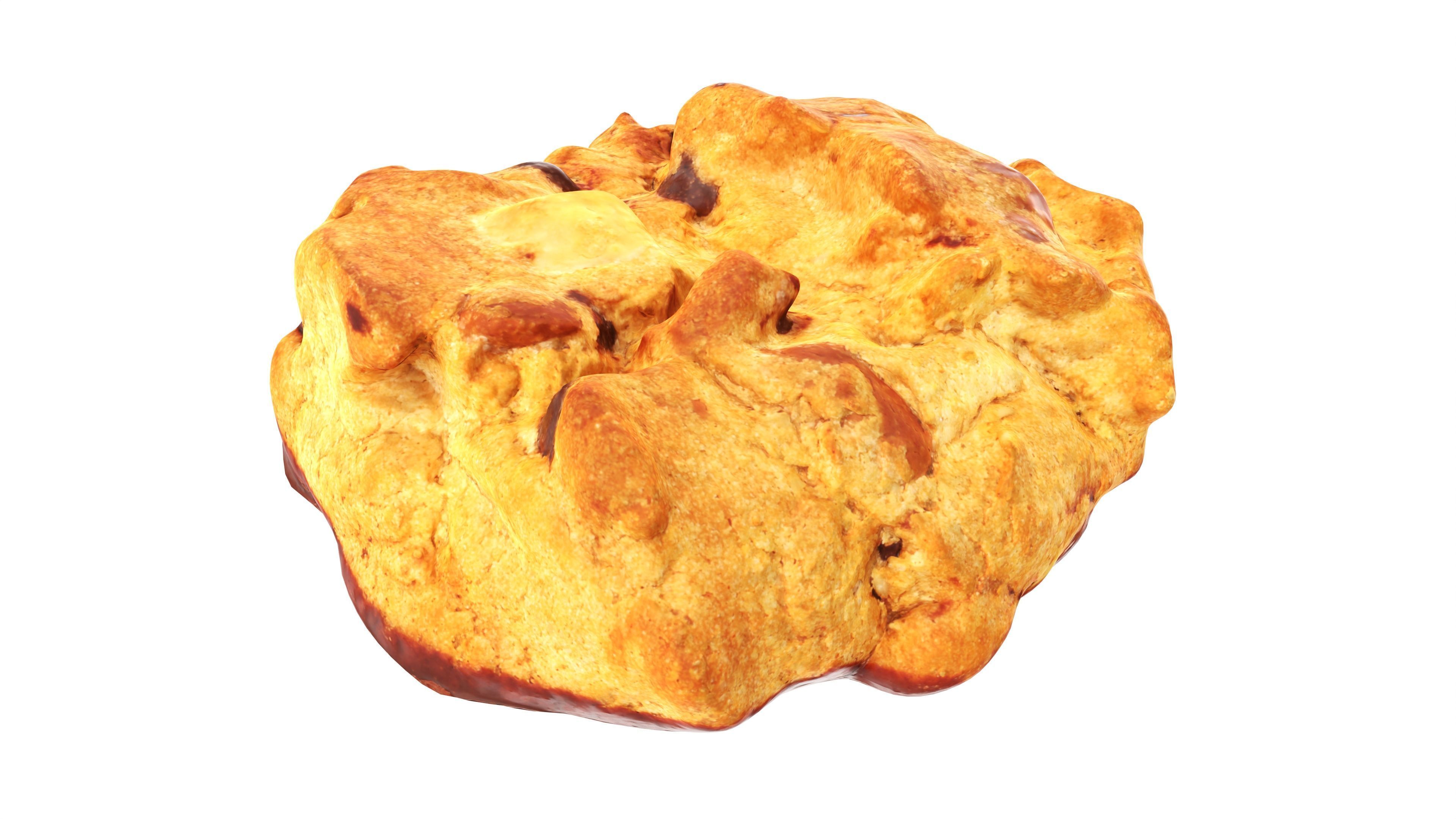 Triple choko cookie 01 3D model_2