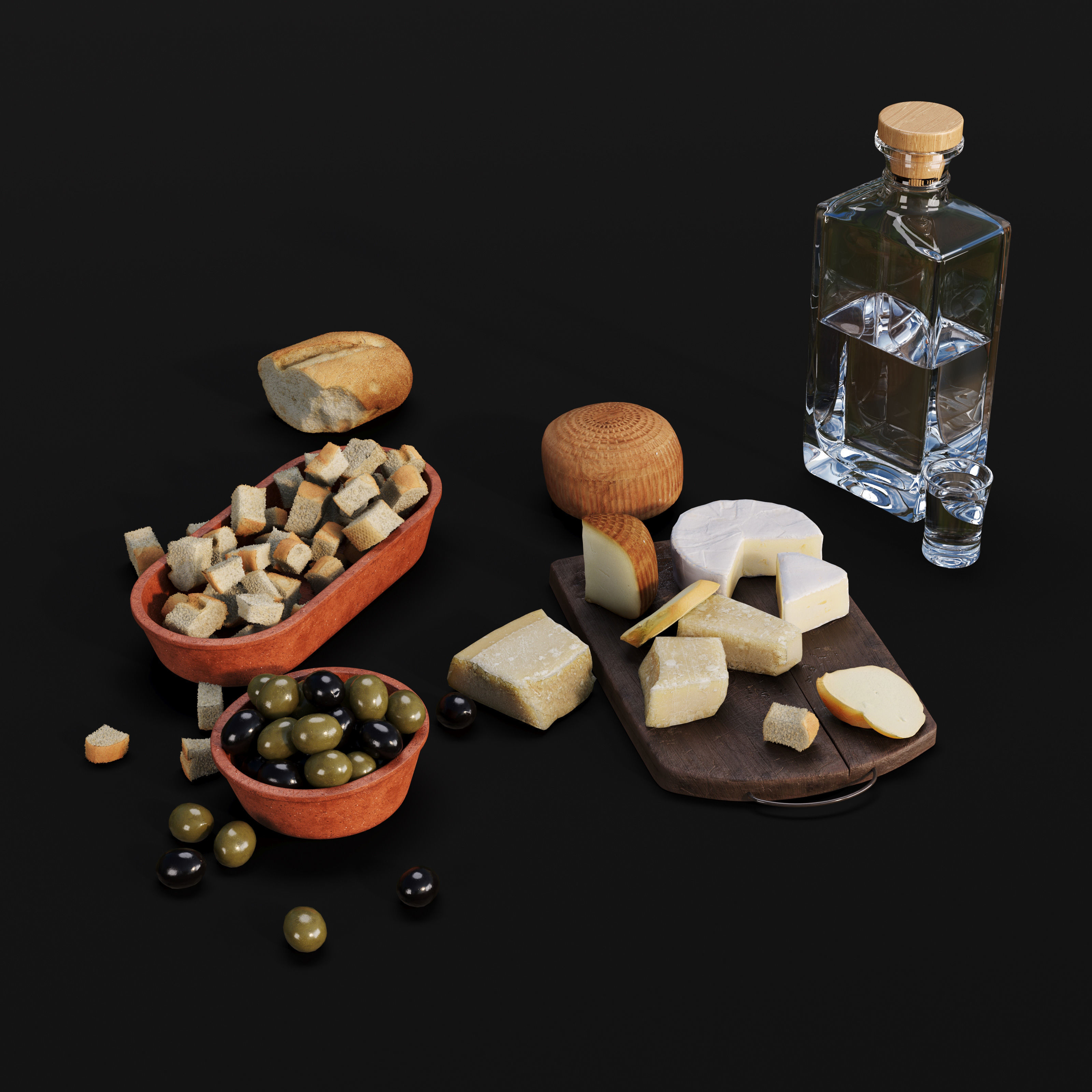 Archmodels vol 289 - collection of food sets 3D model_31