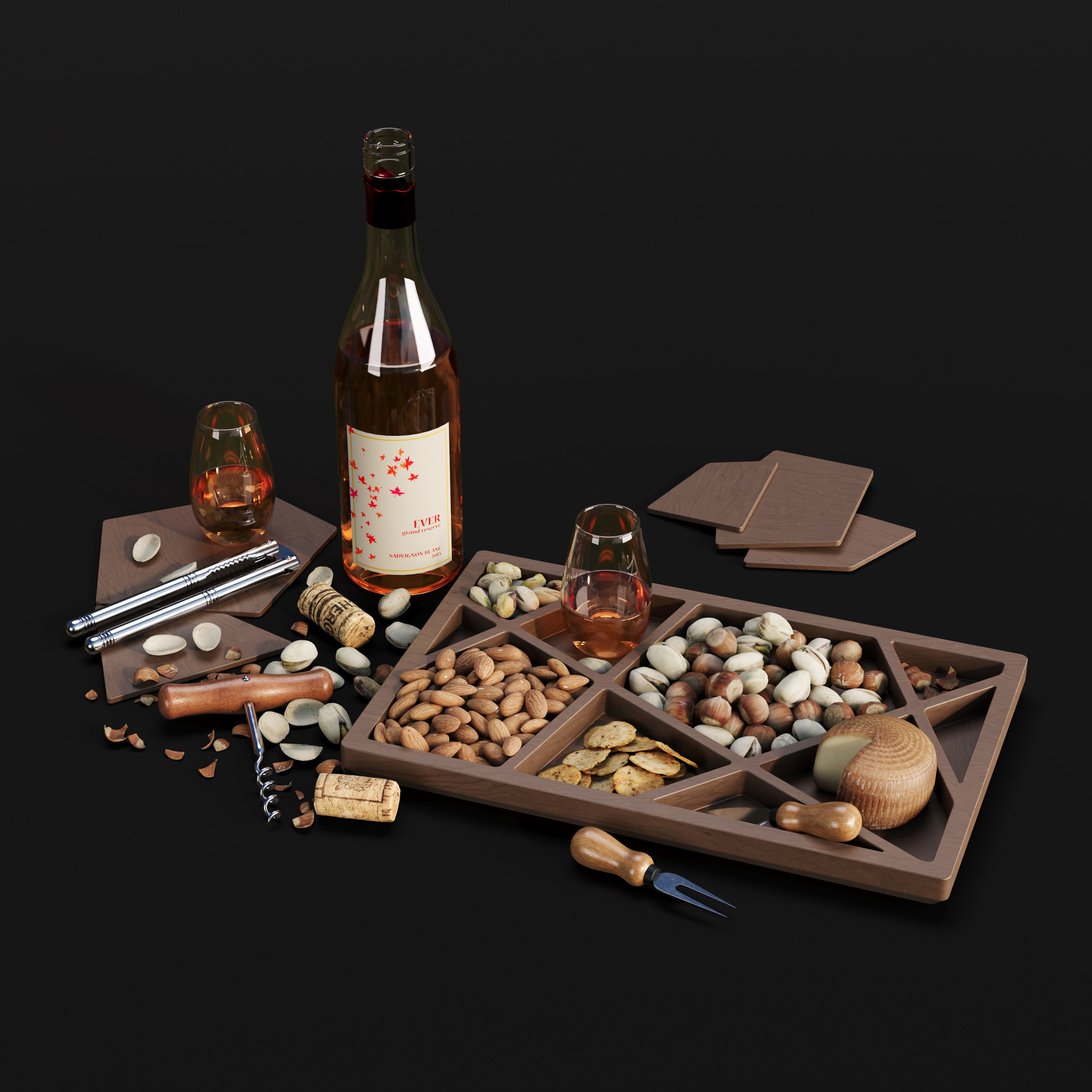 Archmodels vol 289 - collection of food sets 3D model_26