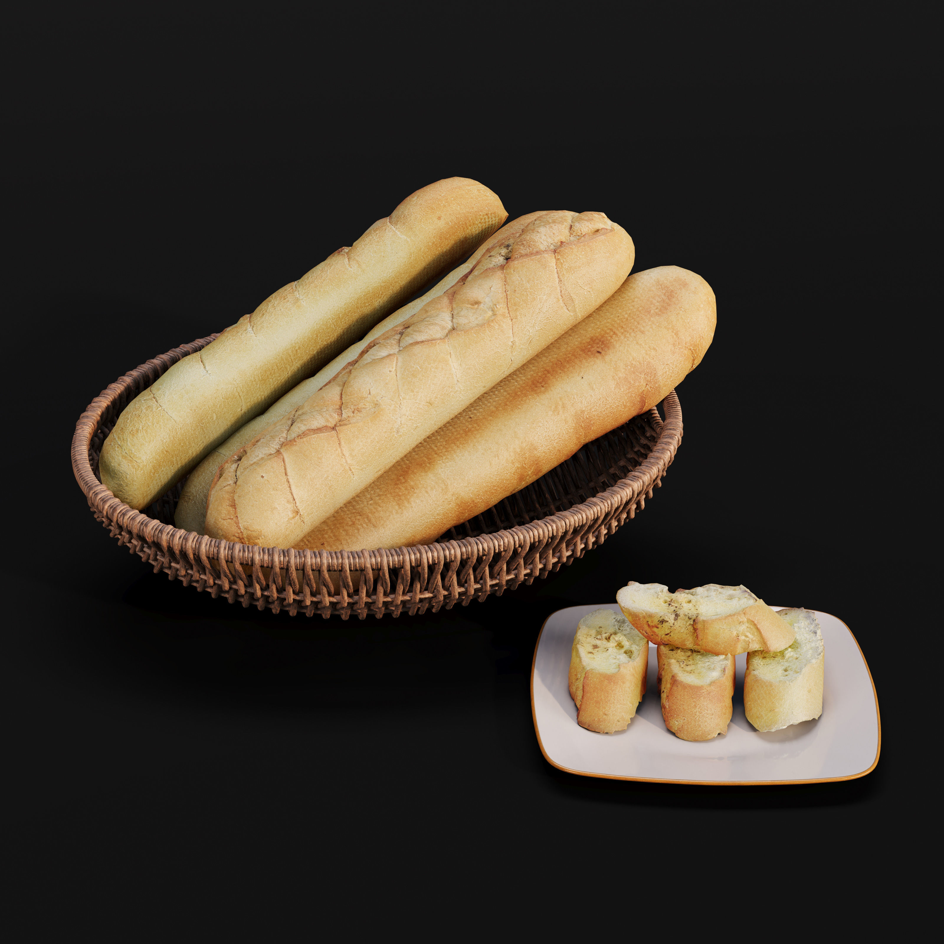 Archmodels vol 289 - collection of food sets 3D model_33