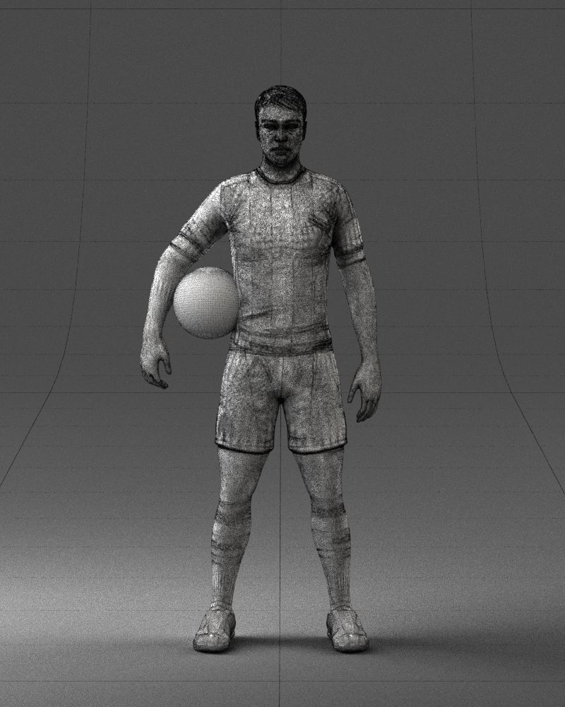000018 Football Player 0510 3D print model_2